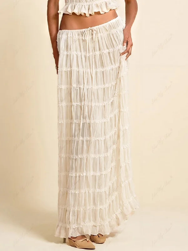 White-Maxi Skirt