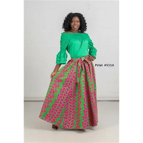 Long Maxi Skirt - One Size Fits Most - S-3XL lightweight skirt design