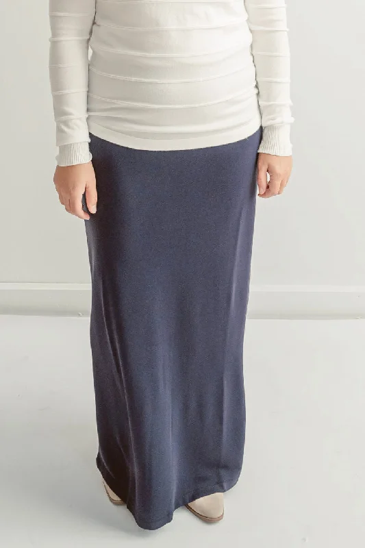 Loretta Knit Maxi Skirt in Navy summer skirt style