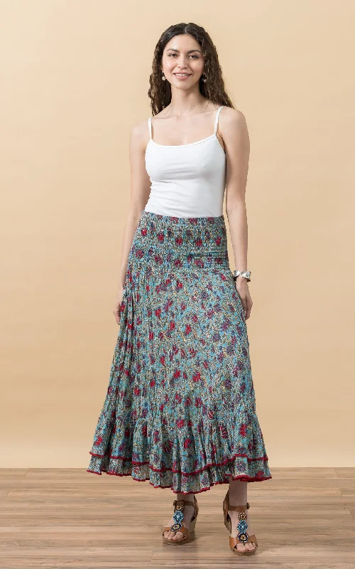 Macarena Skirt, Long, Mia's Garden corduroy skirt durable