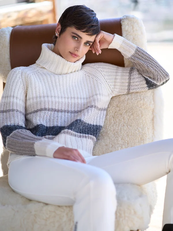 Alison Turtleneck Ski Sweater Handmade Hand-knitted Hand-woven