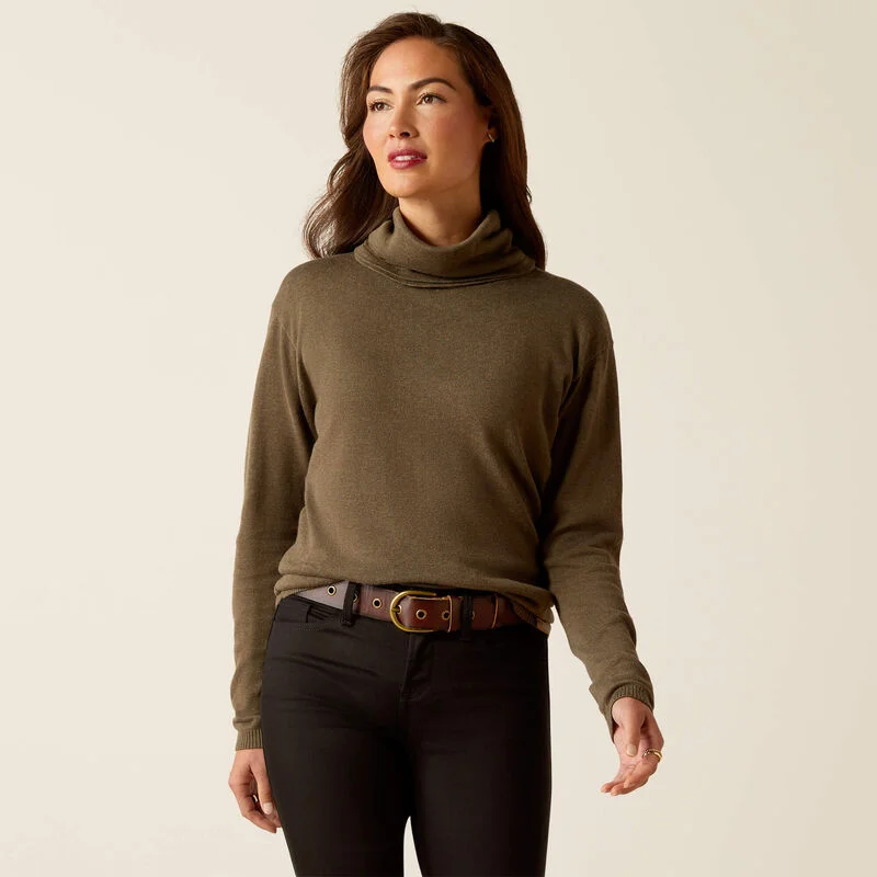 Women's Lexi Sweater - Earth Toggled Drawstring Belted