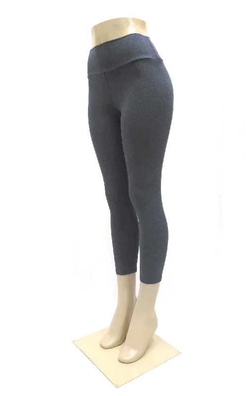 Bamboo Capri Leggings Tights - Charcoal Trendy Fitness Leggings