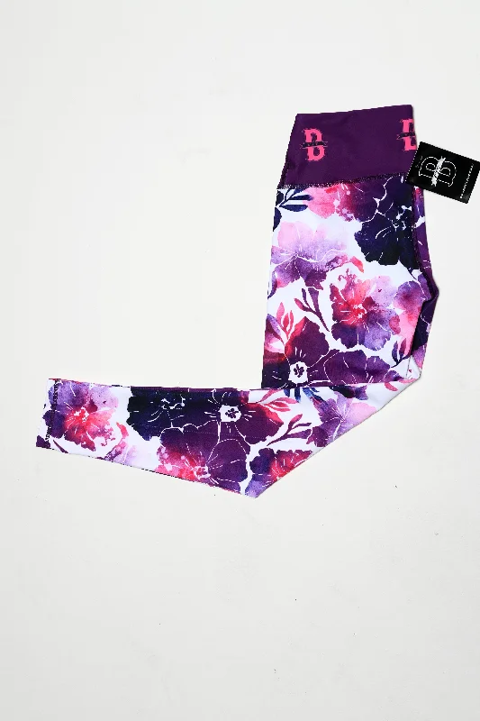 Women's Gradient Floral Print High-Waist Athletic Leggings Stylish Patterned Active Leggings