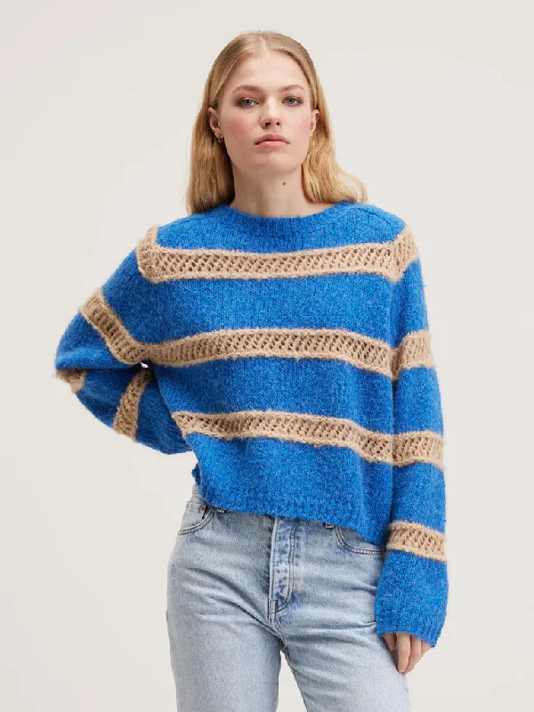 Bellerose Roft Sweater in Sea Sweater Knitwear Pullover