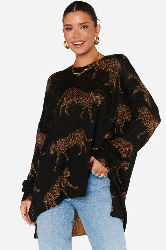 Show Me Your Mumu Bonfire Sweater in Catwalk Knit Solid Print Embellished