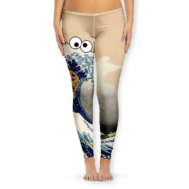 Cookie Wave Women's Leggings Trendy Tie-Dye Leggings