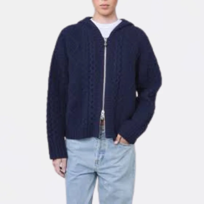 Dakota Zip Sweater (Navy) Mesh Fabric Canvas Fabric Denim Fabric