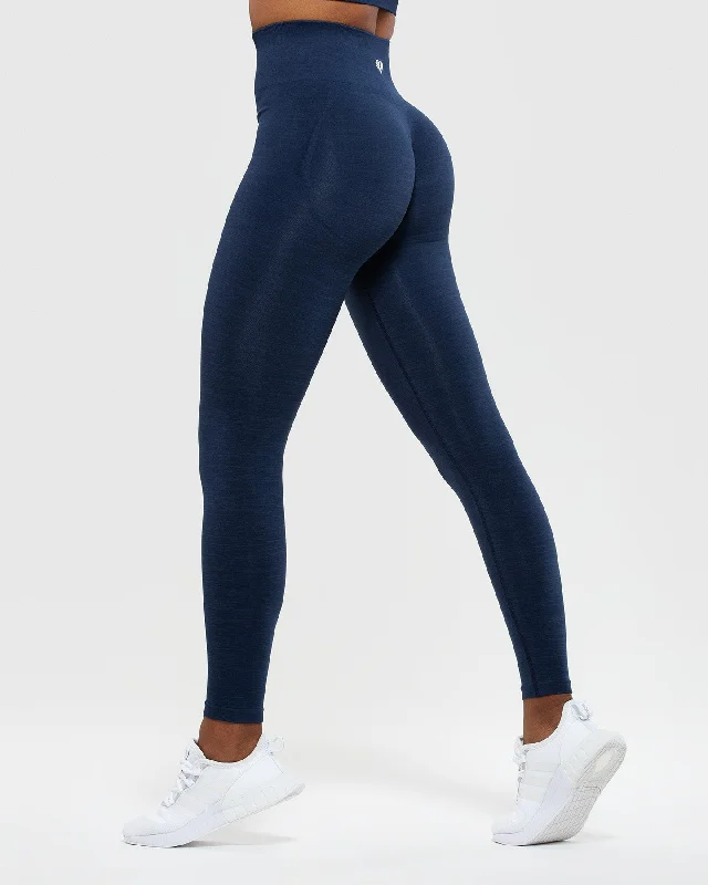 Define Scrunch Seamless Leggings | Sapphire Blue Trendy Spandex Leggings