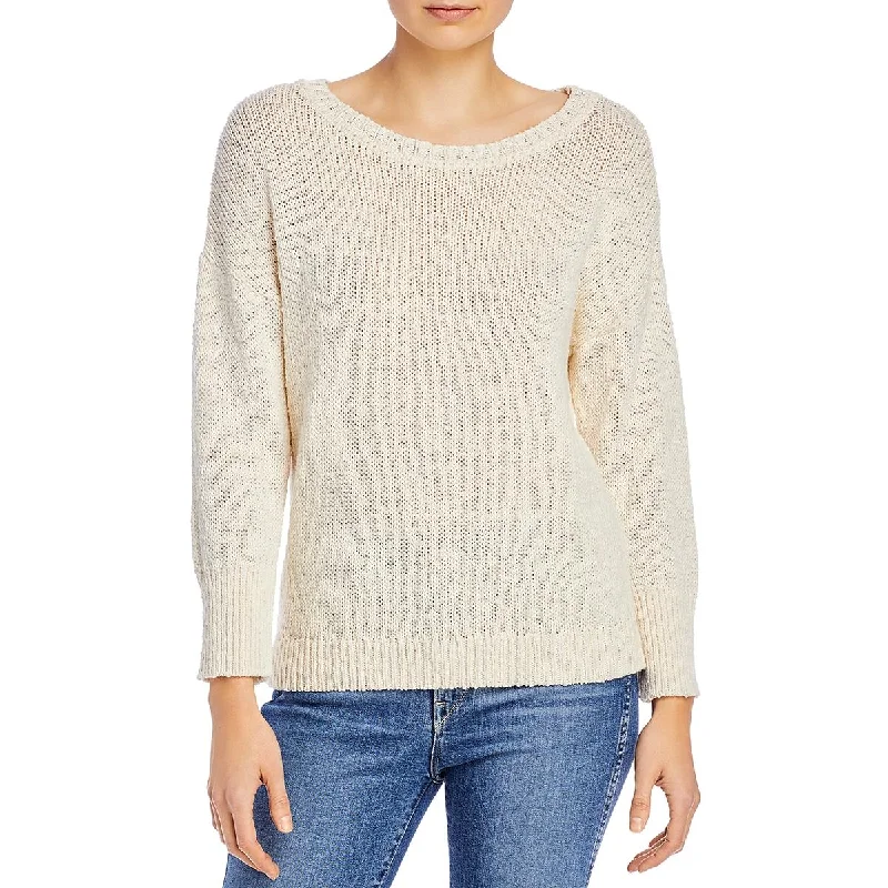 Elie Tahari Womens Monroe Crewneck Knit Sweater Modern Contemporary Chic