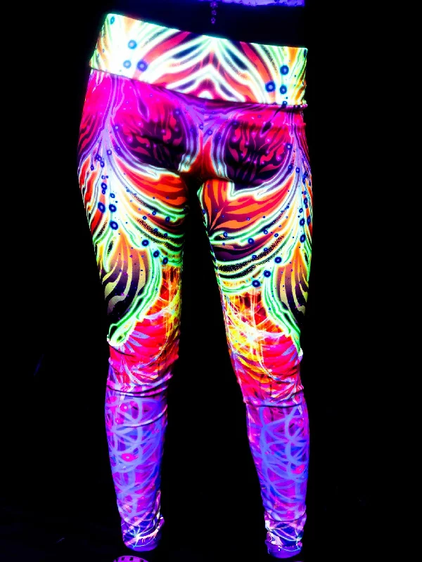 Neon Endless Dreams Leggings Elegant Printed Leggings with Pockets