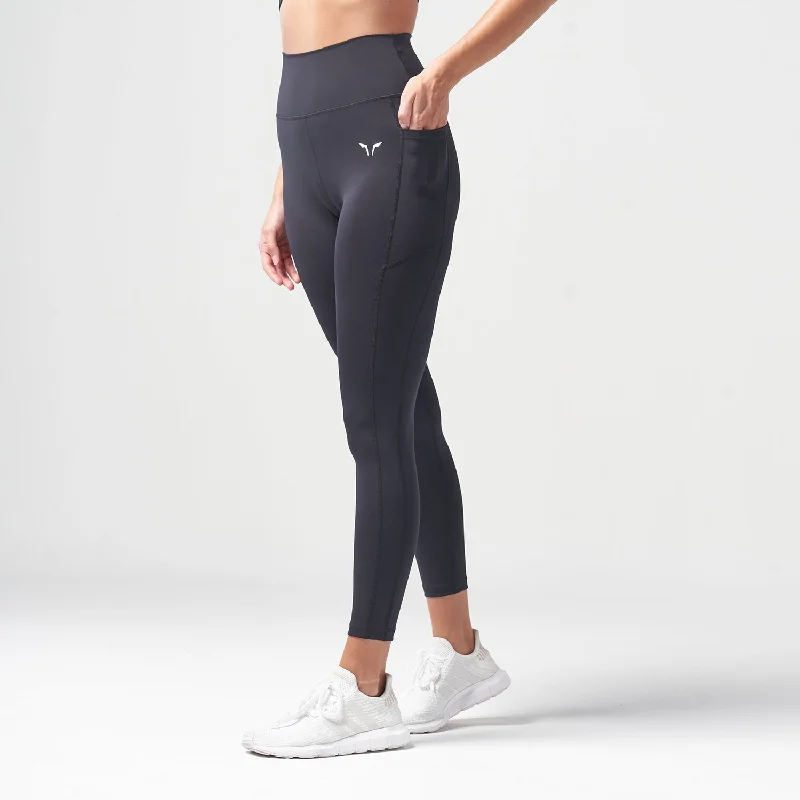 Essential Cropped Leggings 24" - Black Stylish Lightweight Leggings