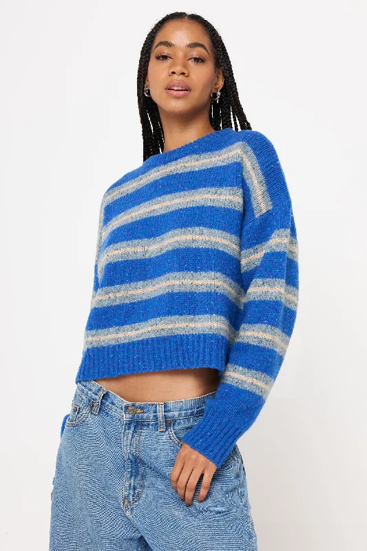 Wilder Stripe Sweater Cable Knit Ribbed Knit Lace Knit