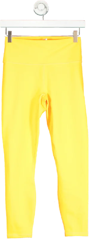 Fabletics Yellow PowerHold Leggings UK S Casual Sporty Leggings