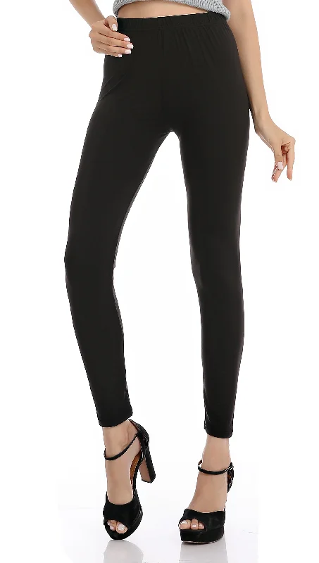 Falari Classic Leggings - Black Comfortable Sports Performance Tights