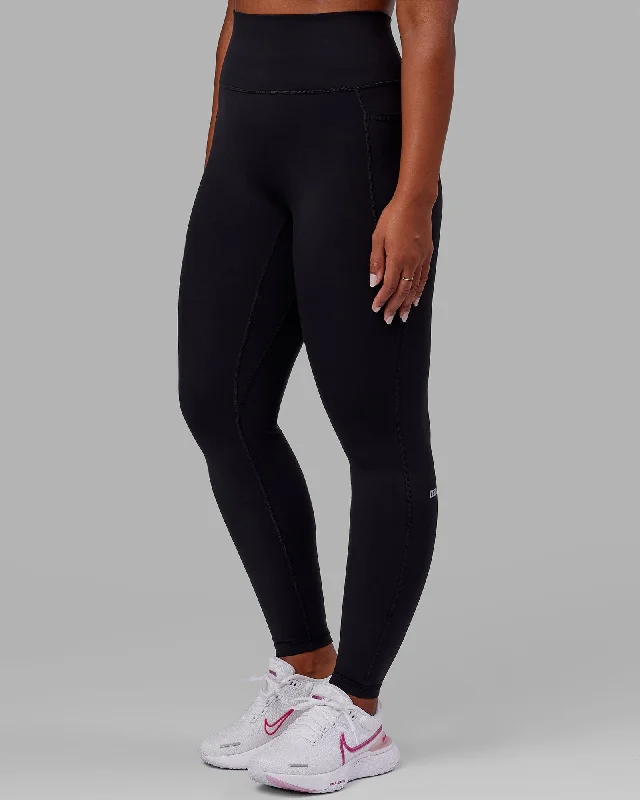 Fusion X-Long Leggings with Pockets - Black Comfortable Workout Fitness Leggings