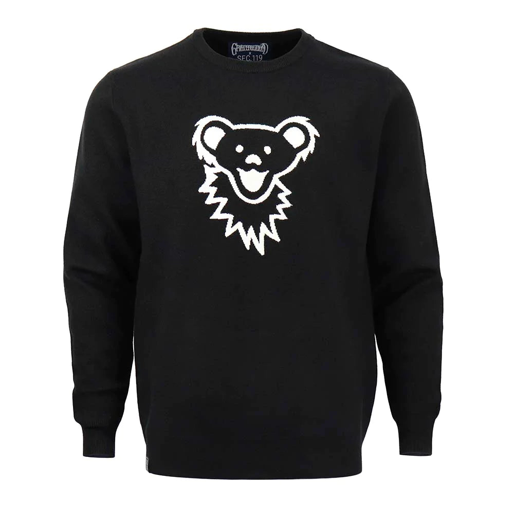 Grateful Dead Smiling Bear Sweater Anti-Pilling Anti-Shrink Durable