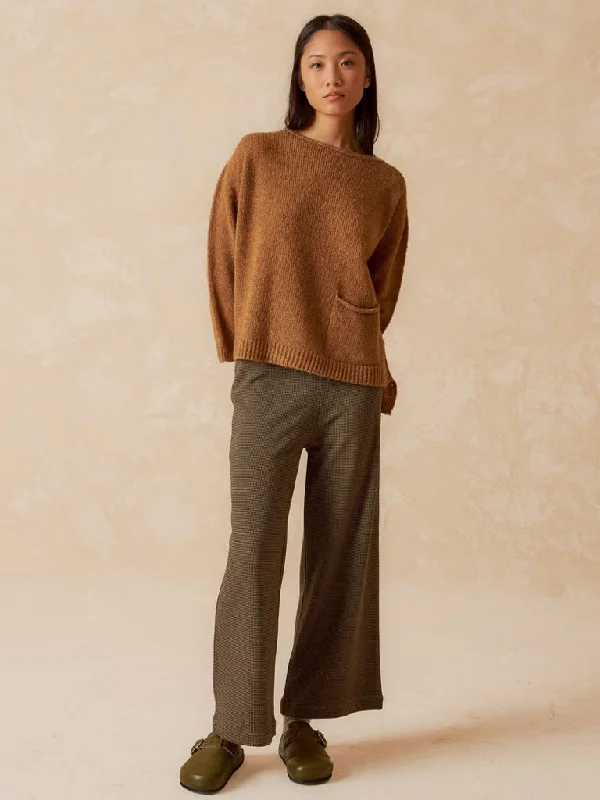 Indi & Cold Pocket Sweater in Camel Boxy Sweater Fitted Sweater A-Line