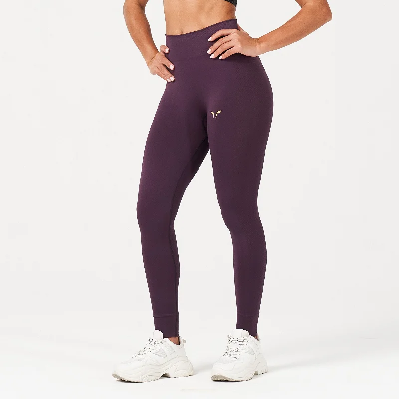 LAB360° Seamless Cuffed Leggings - Plum Perfect Fashionable Sports Leggings