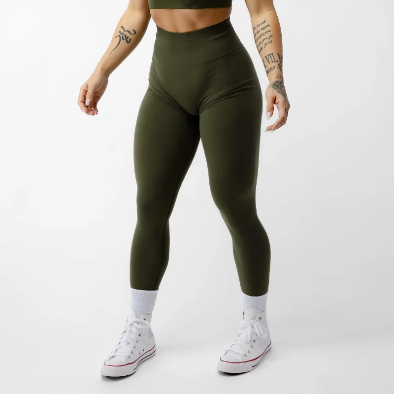 Legacy Leggings - Vintage Green Cozy Textured Workout Leggings