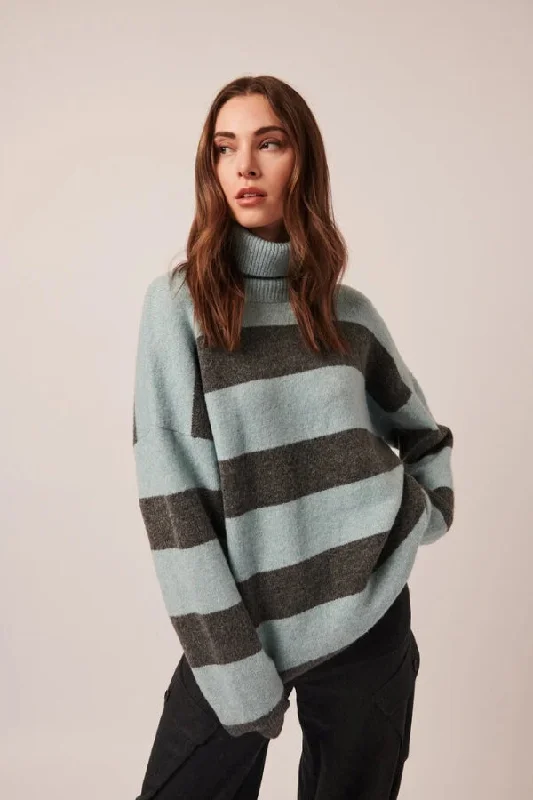 LINE Bronx Striped Sweater Chenille Brocade Lace