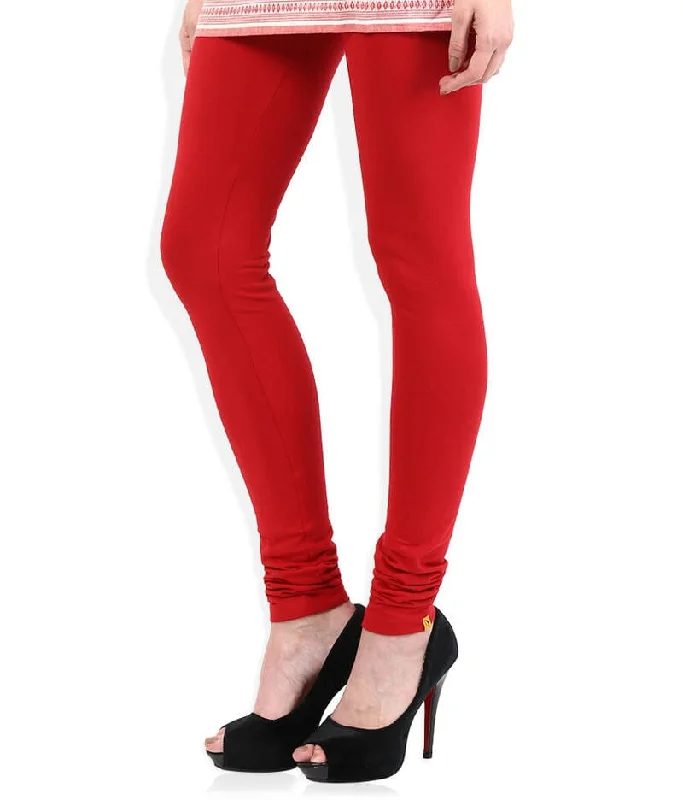 Lycra Leggings Red free size upto XL Trendy Mesh Leggings