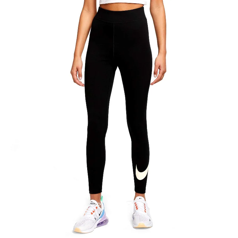 Nike Sportswear Classics Womens High-Waisted Graphic Leggings Cozy Textured Workout Leggings