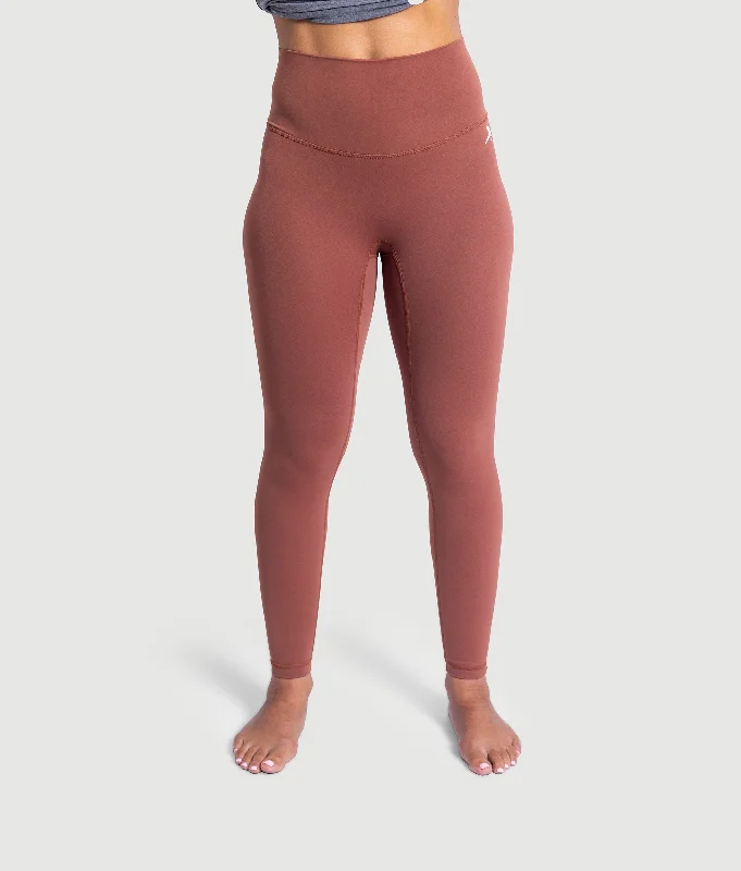 Power Leggings - Chocolate Elegant Casual Fit Leggings