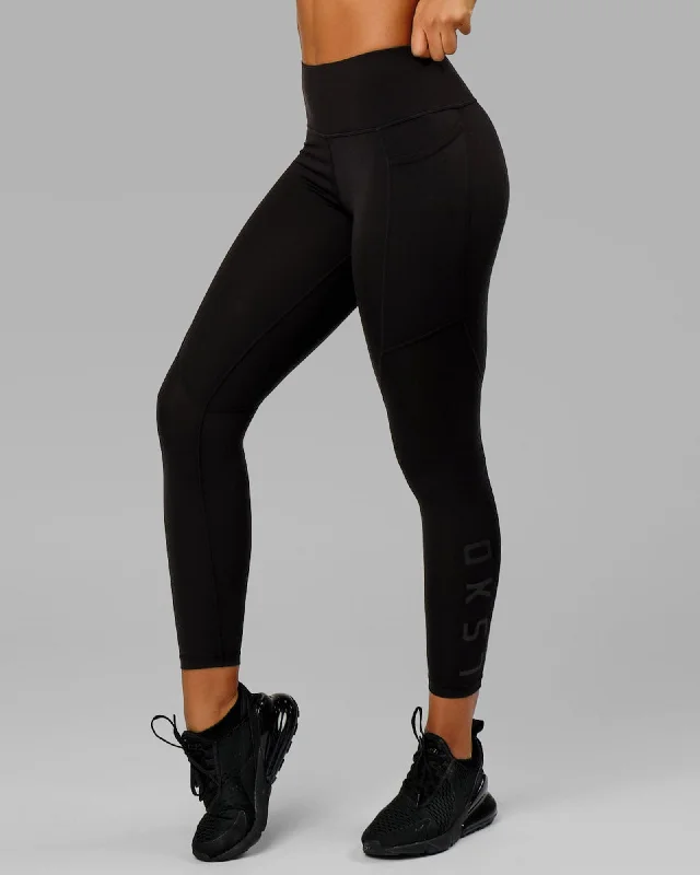 Rep 7/8 Length Leggings - Black-Black Comfortable Bootcut Workout Leggings