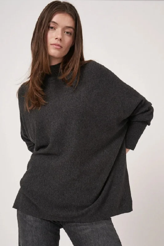 REPEAT CASHMERE Oversized Fine Knit Cashmere Blend Poncho Sweater Anti-Pilling Anti-Shrink Durable