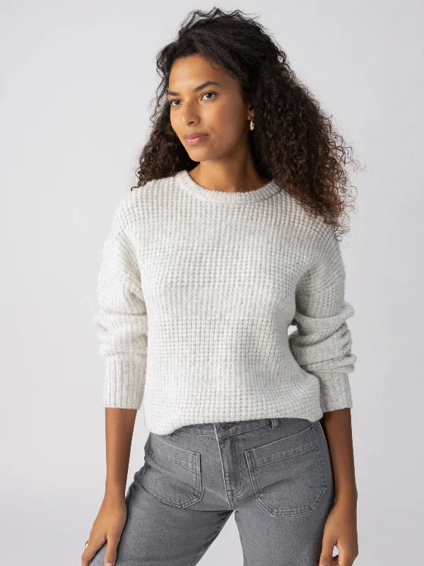 Snow Bunny Sweater Chalk Heather Long Sweater Short Sweater Cropped Sweater