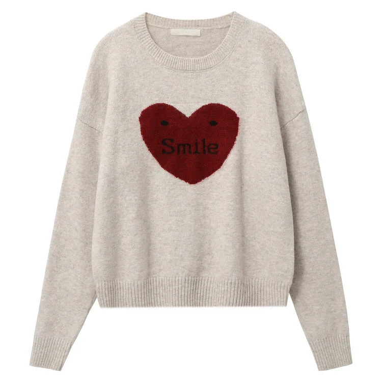 Soft Girl Warm Heart Sweater Long Sweater Short Sweater Cropped Sweater