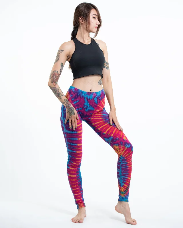 Womens Tie Dye Yoga Leggings Fashionable Floral Active Leggings