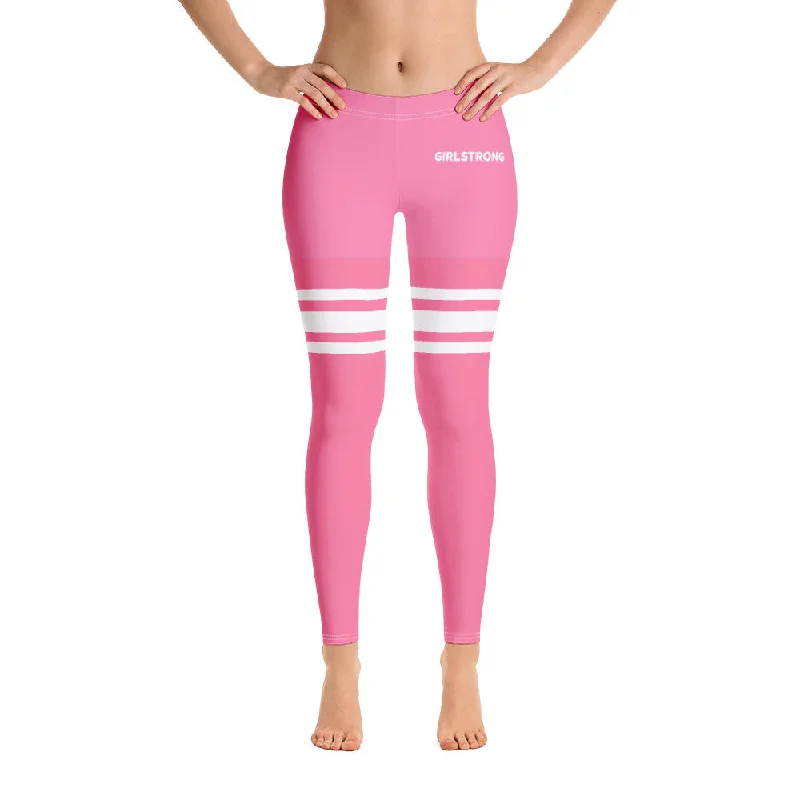 ELEVATED ESSENTIALS, SLIM AND SCULPT LEGGING THIGH HIGH HOT PINK Comfortable Classic Yoga Leggings