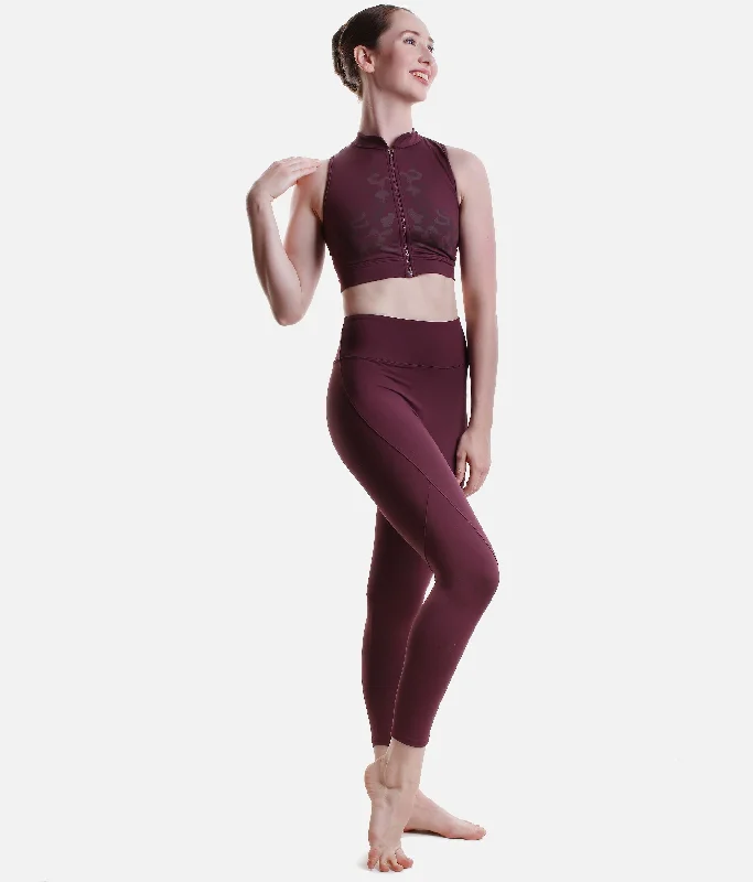 Tiana Panelled 7/8th Dance Leggings - 9338 Stylish Sporty Performance Leggings