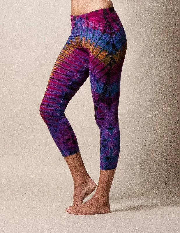 Tie-Dye Crop Leggings - As-Is-Clearance Elegant Sheer Leggings