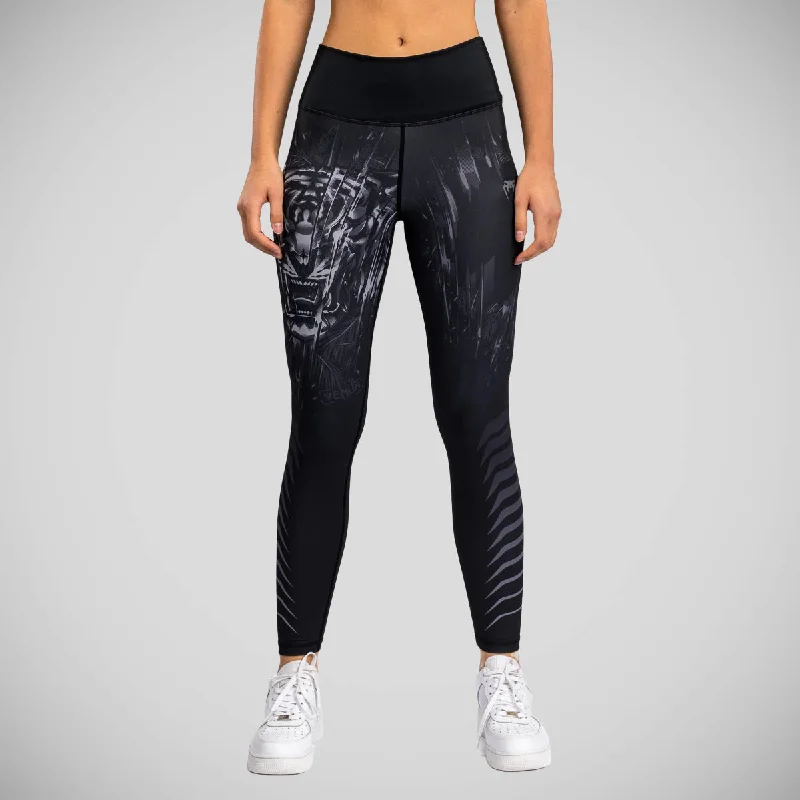 Venum Women's Tiger Leggings Black/Silver Cozy Reflective Detail Leggings