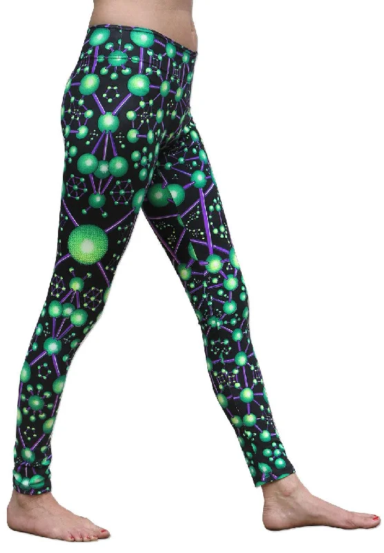 Wide waistband Leggings : Atomic Alien Casual Black Leggings