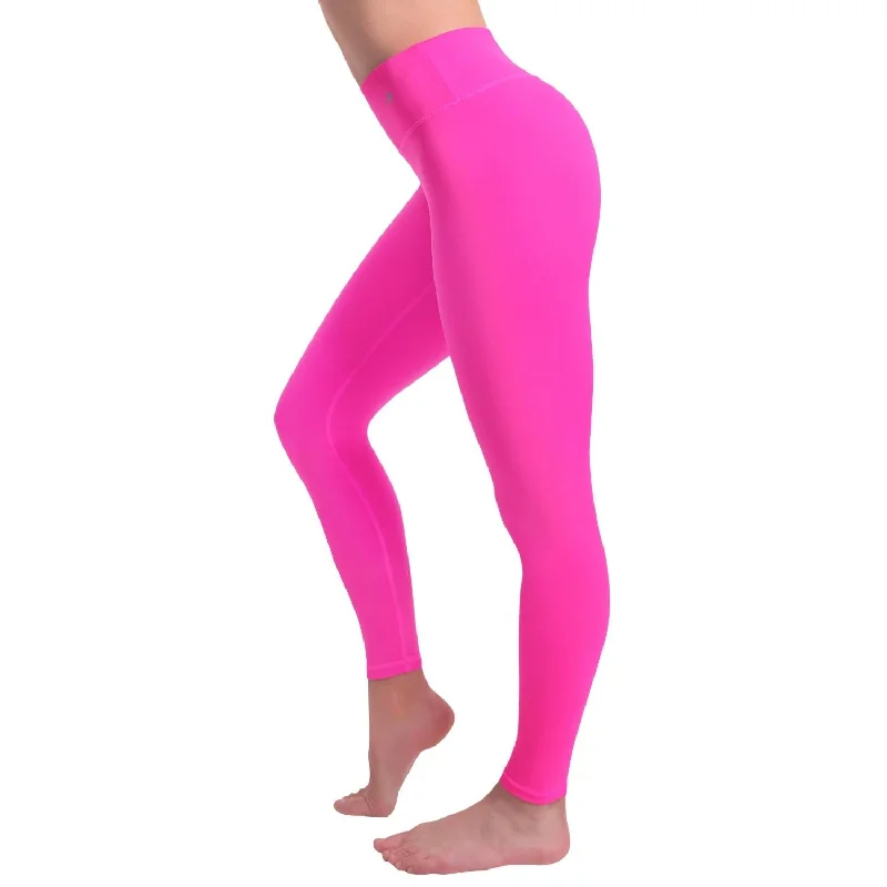 Women's Compression Leggings - Pink Cozy Reflective Detail Leggings