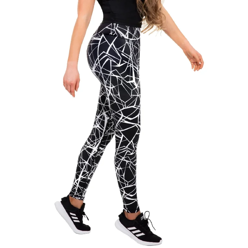 Women's Compression Leggings - Tangled White Cozy Sweat-Wicking Leggings