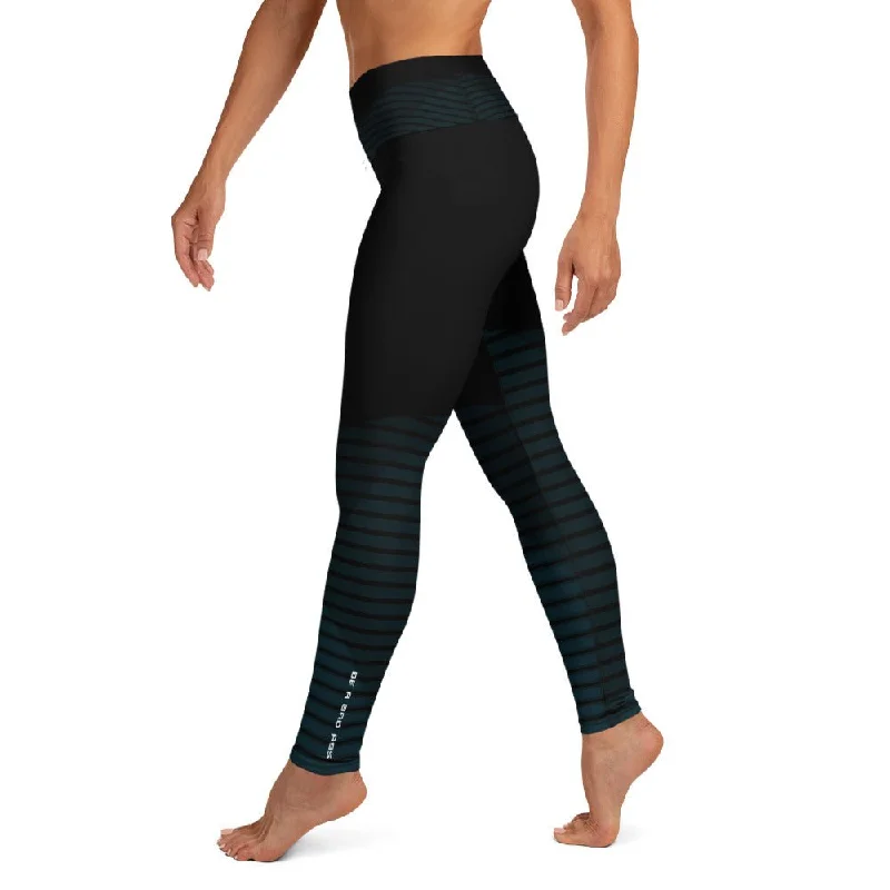 Yoga Leggings Trendy Black Mesh Leggings