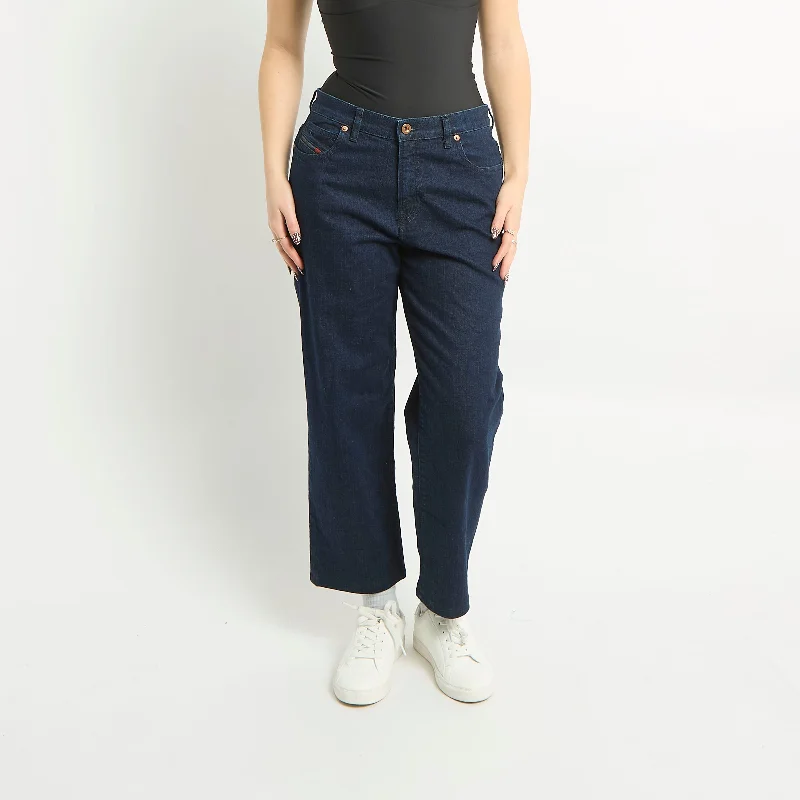 Diesel Dark Wash Capris Jeans - UK 10 Elegant High-Waisted Flared Jeans