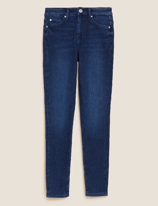 Ivy Skinny Jeans Fashionable Raw Edge Jeans