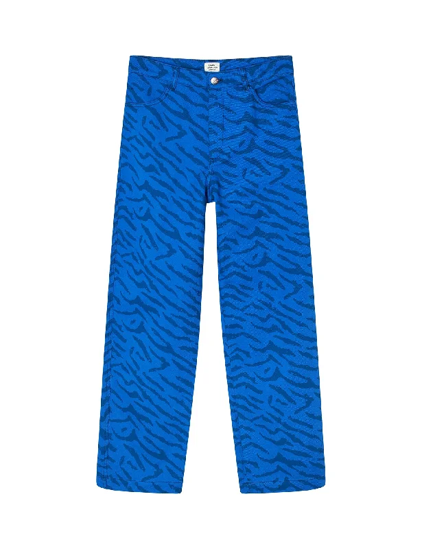 Sketch Denim Dearest Jeans, Denim Zebra AOP/Olympian Blue Comfortable Stretch Fit Jeans