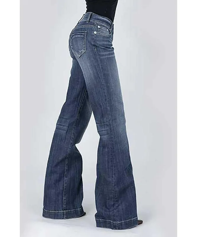 Stetson 214 Trouser Fit w/ Diagonal Pieced Pocket- Women's Jeans Fashionable White Denim Jeans